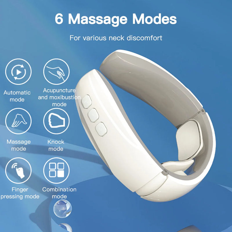 Neck Shoulder Massager Deep Tissue Shiatsu Back Cervical Massage Machine Bionic Heated Fatigue Relief Relax Muscle ﻿3-Level ﻿