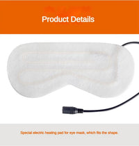 Silk Sleep Mask USB Heated Eye Heating Mask Hot Steam Compress Eyes Cover Sleeping Silk Electrical Temperature Control Blindfold