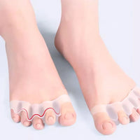 2Pc Silicone Toe Separator Fingers Feet Toe Spreader Hallux Valgus Bunion Corrector Toe Straightener Corrector Finger Separators
