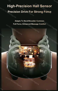 Neck Shoulder Massager Deep Tissue Shiatsu Back Cervical Massage Machine Bionic Heated Fatigue Relief Relax Muscle ﻿3-Level ﻿