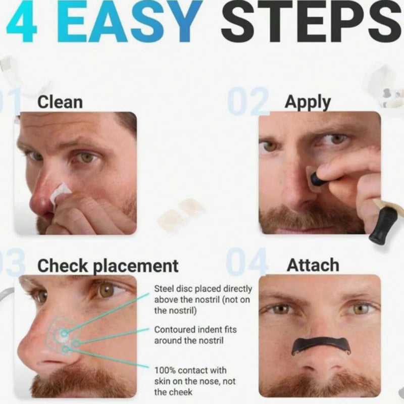 5/15/30days Magnetic Nasal Dilator Starter Kits Increase Air Intake Improve Sleeping Reduce Snoring Breathing Refill Nose Clip