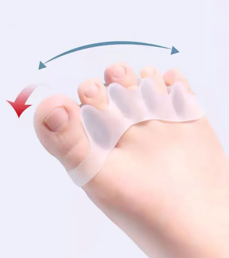 2Pc Silicone Toe Separator Fingers Feet Toe Spreader Hallux Valgus Bunion Corrector Toe Straightener Corrector Finger Separators