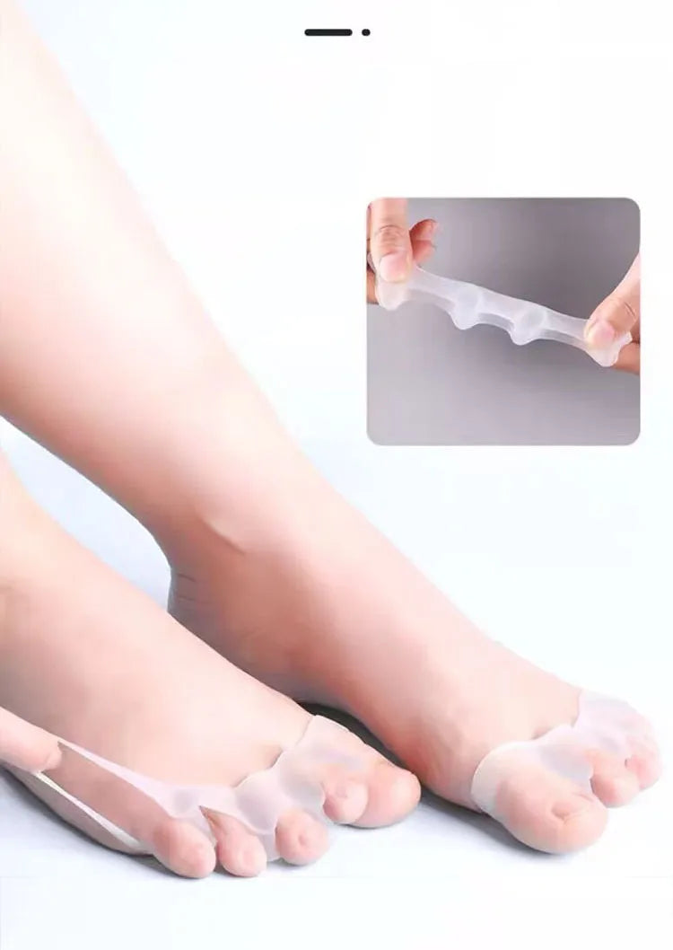 2Pc Silicone Toe Separator Fingers Feet Toe Spreader Hallux Valgus Bunion Corrector Toe Straightener Corrector Finger Separators