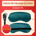 Silk Sleep Mask USB Heated Eye Heating Mask Hot Steam Compress Eyes Cover Sleeping Silk Electrical Temperature Control Blindfold