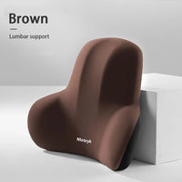 2024 Memory Foam Car Neck Pillow Protective Lumbar Back Support Breathable Car Headrest Cushion Relieve Stress Car Seat Pillow