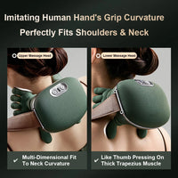 Neck Shoulder Massager Deep Tissue Shiatsu Back Cervical Massage Machine Bionic Heated Fatigue Relief Relax Muscle ﻿3-Level ﻿