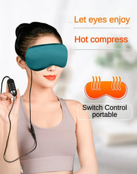 Silk Sleep Mask USB Heated Eye Heating Mask Hot Steam Compress Eyes Cover Sleeping Silk Electrical Temperature Control Blindfold
