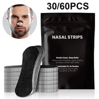 30/60PCS Breath Nasal Strips Relieve Nasal Congestion Anti-Snoring Nose Patches Good Sleeping Product Easier Sleep Aid Decive