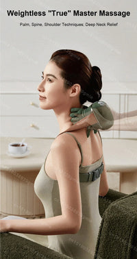 Neck Shoulder Massager Deep Tissue Shiatsu Back Cervical Massage Machine Bionic Heated Fatigue Relief Relax Muscle ﻿3-Level ﻿