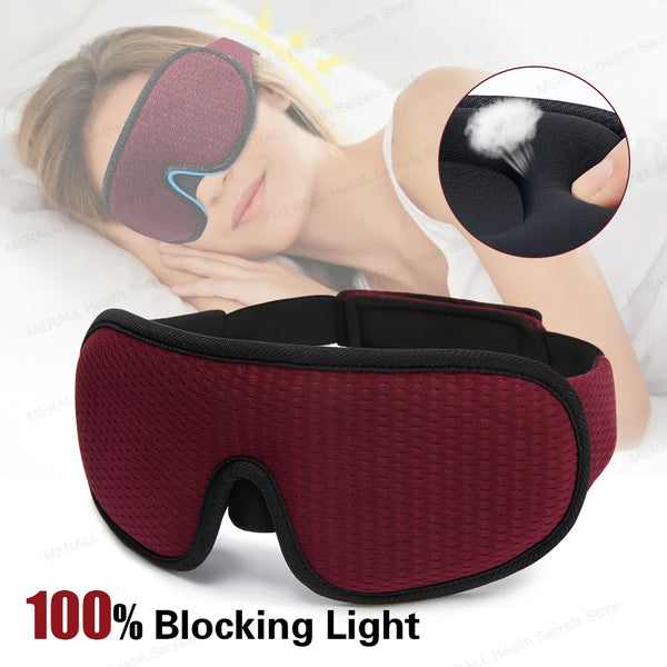 3D Sleep Eye Mask Soft Memory Foam Travel Blindfold Face Eyepatch for Sleeping Aid Comfortable Eye Shades Gift Improve Sleep Qua