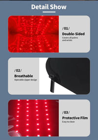 LuvaThera™ – Terapia de Luz Vermelha e Infravermelha + Par de Luvas de Compressão de Brinde!