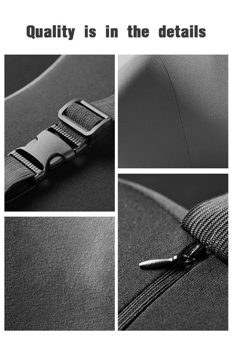 2024 Memory Foam Car Neck Pillow Protective Lumbar Back Support Breathable Car Headrest Cushion Relieve Stress Car Seat Pillow