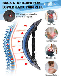 Back Stretcher for Back Pain Relief, Multi-Level Back Cracker Board, Lower and Upper Back Support for Herniated Disc