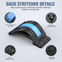 Back Stretcher for Back Pain Relief, Multi-Level Back Cracker Board, Lower and Upper Back Support for Herniated Disc