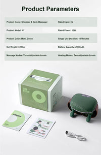 Neck Shoulder Massager Deep Tissue Shiatsu Back Cervical Massage Machine Bionic Heated Fatigue Relief Relax Muscle ﻿3-Level ﻿