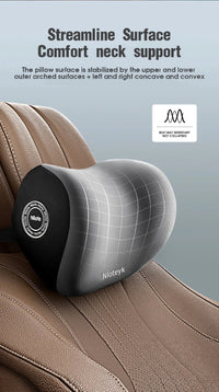 2024 Memory Foam Car Neck Pillow Protective Lumbar Back Support Breathable Car Headrest Cushion Relieve Stress Car Seat Pillow
