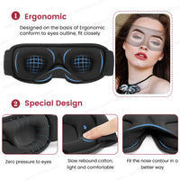 3D Sleep Eye Mask Soft Memory Foam Travel Blindfold Face Eyepatch for Sleeping Aid Comfortable Eye Shades Gift Improve Sleep Qua