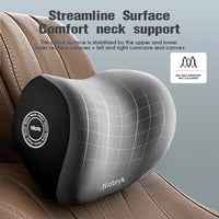 2024 Memory Foam Car Neck Pillow Protective Lumbar Back Support Breathable Car Headrest Cushion Relieve Stress Car Seat Pillow