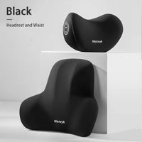 2024 Memory Foam Car Neck Pillow Protective Lumbar Back Support Breathable Car Headrest Cushion Relieve Stress Car Seat Pillow