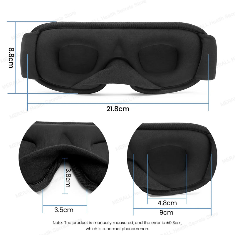 3D Sleep Eye Mask Soft Memory Foam Travel Blindfold Face Eyepatch for Sleeping Aid Comfortable Eye Shades Gift Improve Sleep Qua