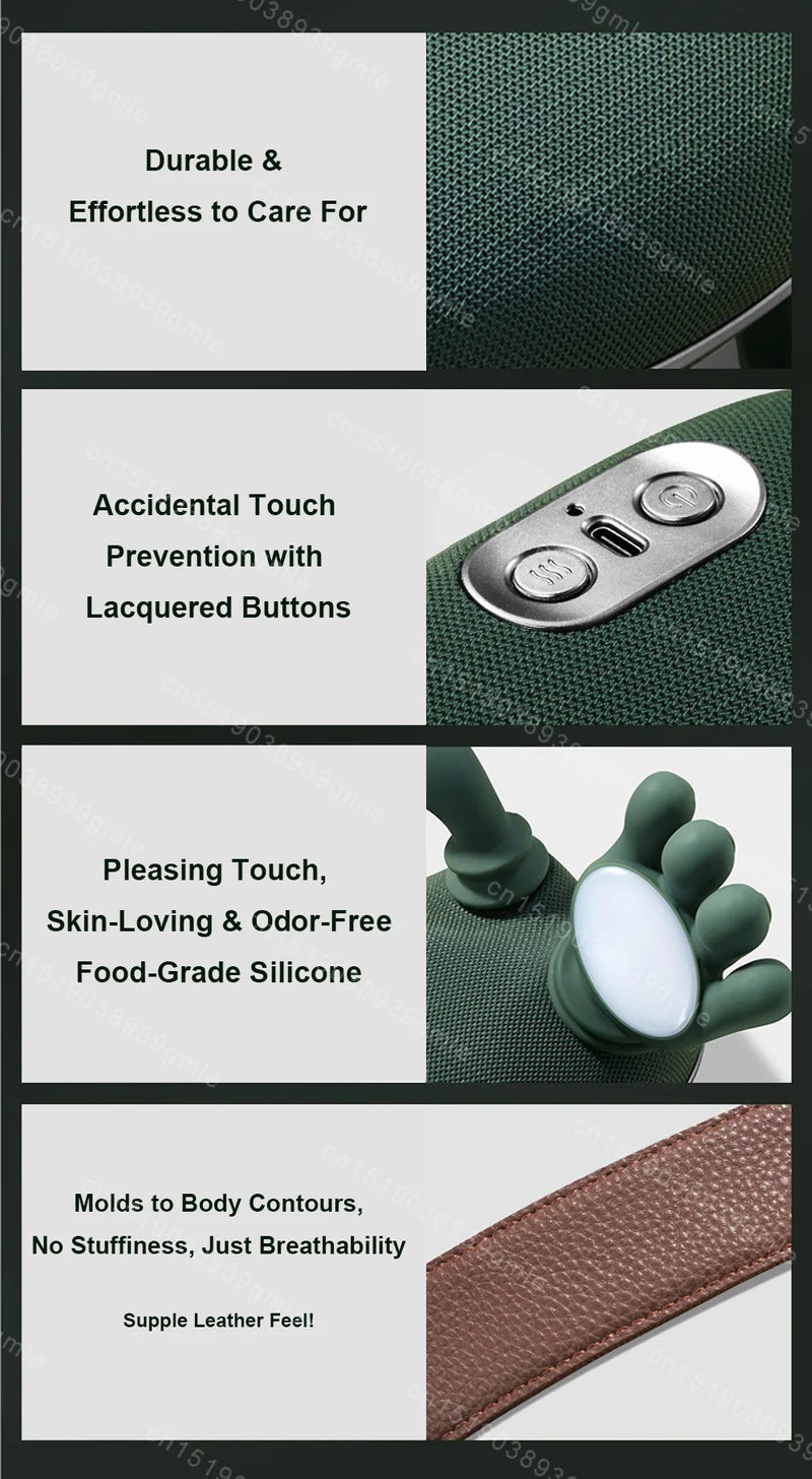 Neck Shoulder Massager Deep Tissue Shiatsu Back Cervical Massage Machine Bionic Heated Fatigue Relief Relax Muscle ﻿3-Level ﻿