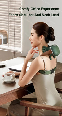 Neck Shoulder Massager Deep Tissue Shiatsu Back Cervical Massage Machine Bionic Heated Fatigue Relief Relax Muscle ﻿3-Level ﻿