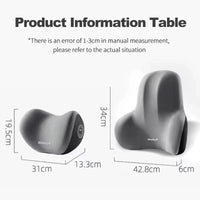2024 Memory Foam Car Neck Pillow Protective Lumbar Back Support Breathable Car Headrest Cushion Relieve Stress Car Seat Pillow