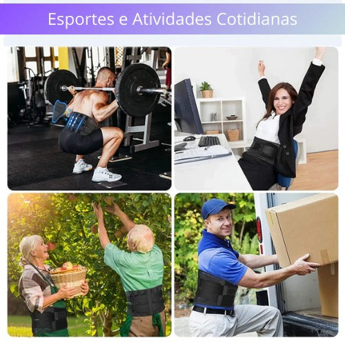 Cinta lombar LUMAFLEX™ - Flexibilidade e suporte onde você mais precisa.