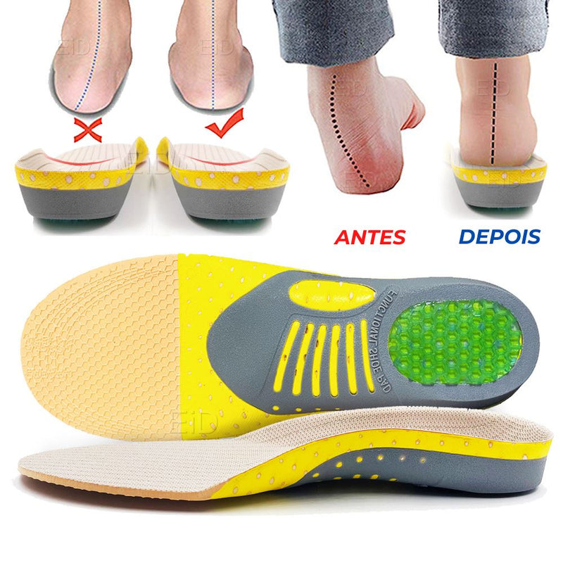 Par de Palmilhas Ortopédicas com Gel - UltraConfort©