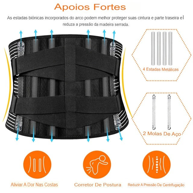 Cinta lombar LUMAFLEX™ - Flexibilidade e suporte onde você mais precisa.