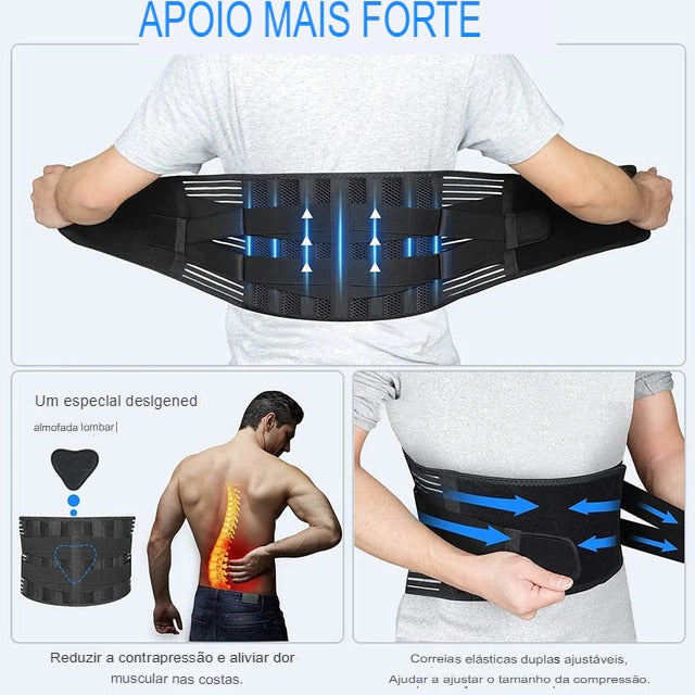 Cinta lombar LUMAFLEX™ - Flexibilidade e suporte onde você mais precisa.
