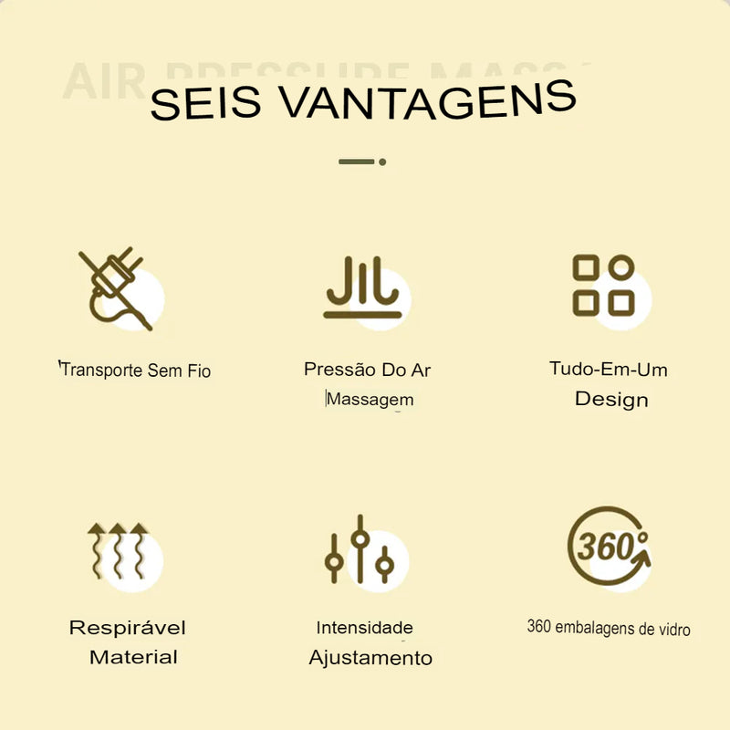 Massageador De Compressão Para Pernas - ZenLife.