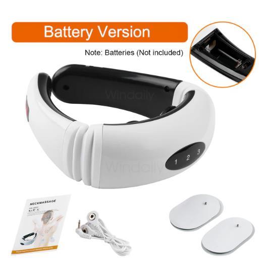 Inteligente coluna cervical massageador casa pulso elétrico inteligente amassamento eletromagnético coluna cervical instrumento recarregável ombro e pescoço massageador anmoqi